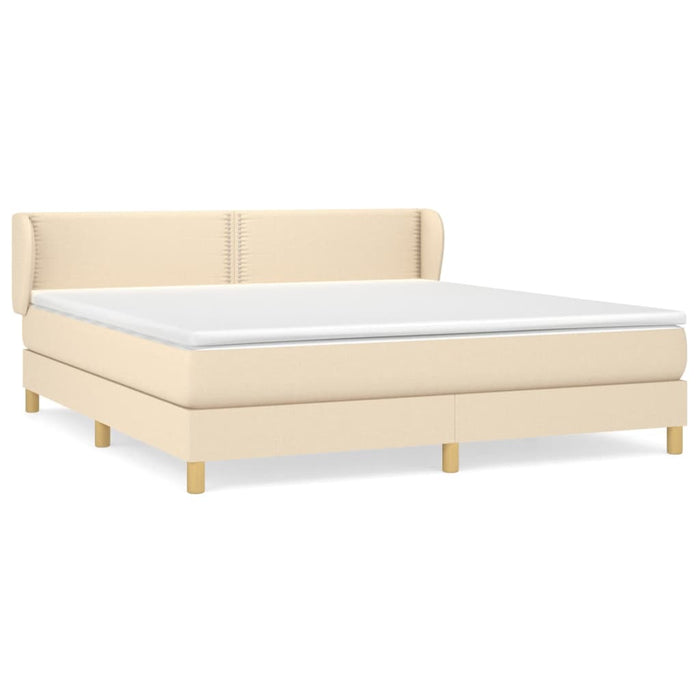 Pat continental cu saltea, crem, 180x200 cm, textil - WALTI WALTI