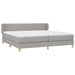 Pat box spring cu saltea, gri deschis, 200x200 cm, textil - WALTI WALTI