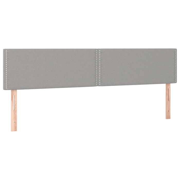 Pat box spring cu saltea, gri deschis, 200x200 cm, textil - WALTI WALTI