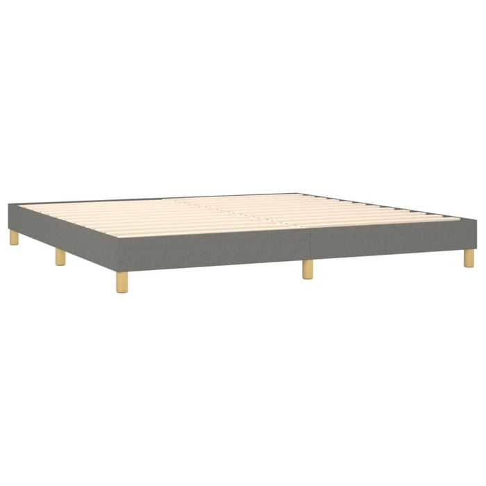 Pat box spring cu saltea, gri închis, 200x200 cm, textil - WALTI WALTI