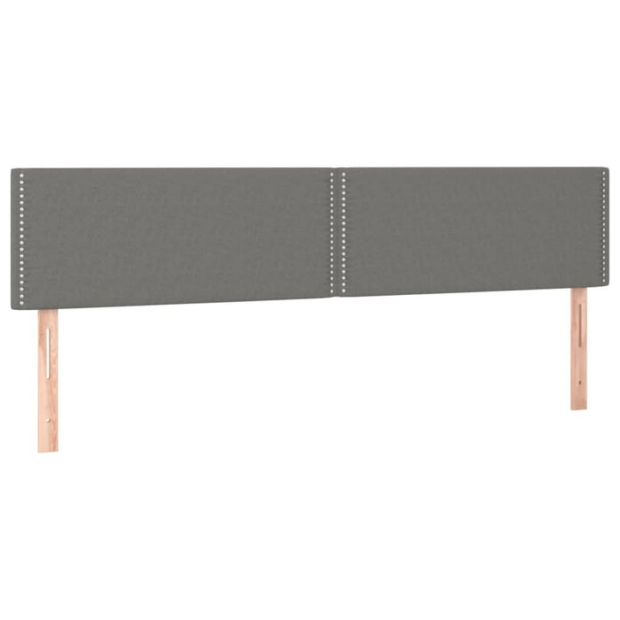 Pat box spring cu saltea, gri închis, 200x200 cm, textil - WALTI WALTI