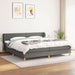 Pat box spring cu saltea, gri închis, 200x200 cm, textil - WALTI WALTI