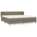 Pat box spring cu saltea, gri taupe, 200x200 cm, textil - WALTI WALTI
