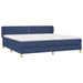 Pat box spring cu saltea, albastru, 200x200 cm, textil - WALTI WALTI