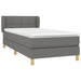 Pat box spring cu saltea, gri închis, 80x200 cm, textil - WALTI WALTI