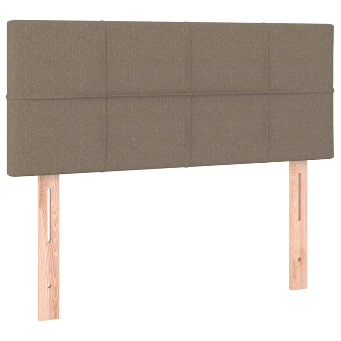 Pat box spring cu saltea, gri taupe, 80x200 cm, textil - WALTI WALTI