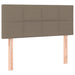 Pat box spring cu saltea, gri taupe, 80x200 cm, textil - WALTI WALTI