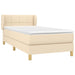 Pat box spring cu saltea, crem, 80x200 cm, textil - WALTI WALTI