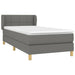 Pat box spring cu saltea, gri închis, 90x190 cm, textil - WALTI WALTI