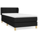 Pat box spring cu saltea, negru, 90x200 cm, textil - WALTI WALTI