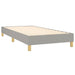 Pat box spring cu saltea, gri deschis, 100x200 cm, textil - WALTI WALTI
