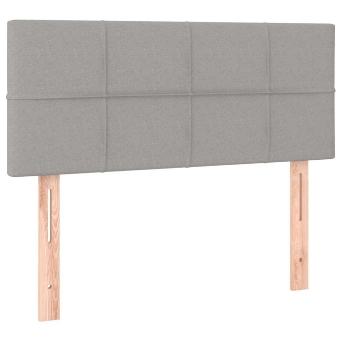 Pat box spring cu saltea, gri deschis, 100x200 cm, textil - WALTI WALTI