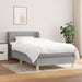 Pat box spring cu saltea, gri deschis, 100x200 cm, textil - WALTI WALTI