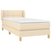 Pat box spring cu saltea, crem, 100x200 cm, textil - WALTI WALTI