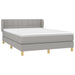 Pat box spring cu saltea, gri deschis, 140x190 cm, textil - WALTI WALTI