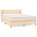Pat box spring cu saltea, crem, 140x200 cm, textil - WALTI WALTI