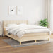 Pat continental cu saltea, crem, 140x200 cm, material textil - WALTI WALTI