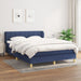 Pat continental cu saltea, albastru, 140x200cm, material textil - WALTI WALTI
