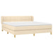 Pat box spring cu saltea, crem, 160x200 cm, material textil - WALTI WALTI