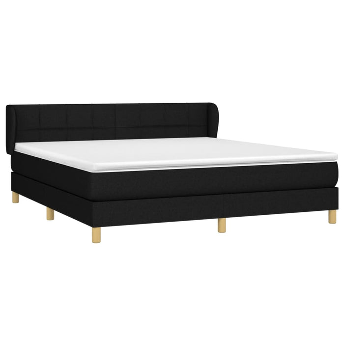 Pat box spring cu saltea, negru, 180x200 cm, catifea - WALTI WALTI