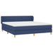 Pat box spring cu saltea, albastru, 180x200 cm, material textil - WALTI WALTI