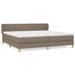 Pat box spring cu saltea, gri taupe, 200x200 cm, textil - WALTI WALTI