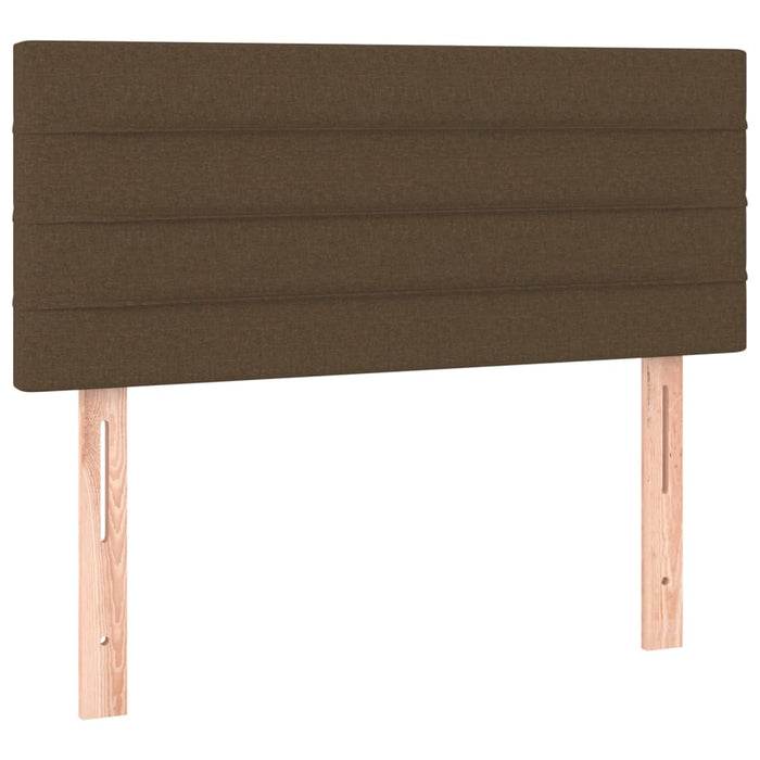 Pat box spring cu saltea, maro închis, 80x200 cm, textil WALTI
