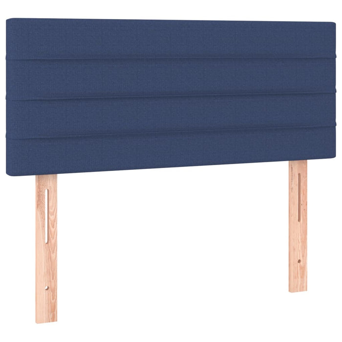 Pat box spring cu saltea, albastru, 90x190 cm, textil - WALTI WALTI