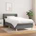 Pat box spring cu saltea, gri închis, 90x200 cm, textil - WALTI WALTI