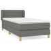 Pat box spring cu saltea, gri închis, 100x200 cm, textil - WALTI WALTI