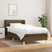 Pat box spring cu saltea, maro închis, 100x200 cm, textil - WALTI WALTI