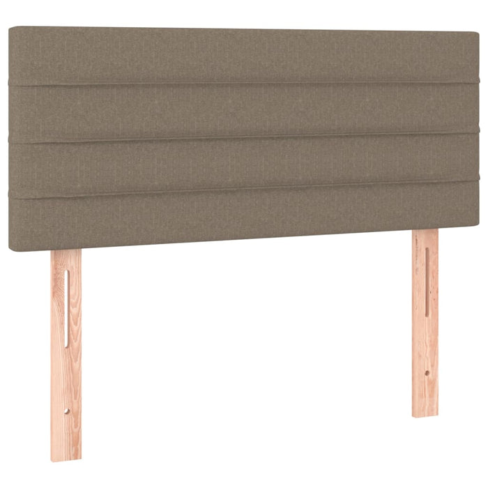Pat box spring cu saltea, gri taupe, 100x200 cm, textil - WALTI WALTI
