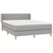Pat box spring cu saltea, gri deschis, 140x190 cm, textil - WALTI WALTI