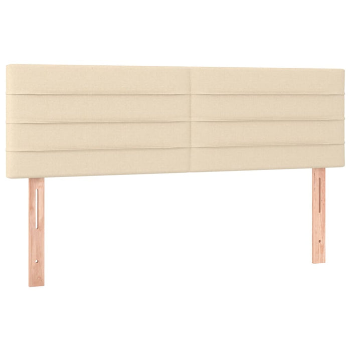 Pat box spring cu saltea, crem, 140x200 cm, textil WALTI