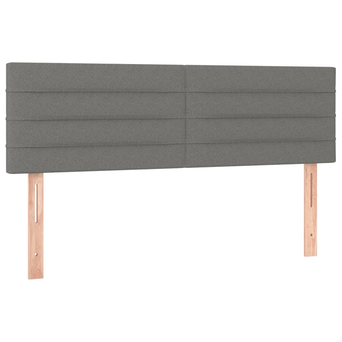 Pat box spring cu saltea, gri închis, 140x200 cm, textil - WALTI WALTI