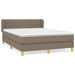 Pat continental cu saltea gri taupe 140x200 cm material textil - WALTI WALTI