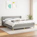 Pat continental cu saltea, gri deschis, 160x200 cm, textil - WALTI WALTI