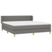 Pat box spring cu saltea, gri închis, 180x200 cm, textil - WALTI WALTI