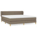 Pat continental cu saltea, gri taupe, 180x200 cm, textil - WALTI WALTI