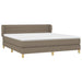 Pat continental cu saltea, gri taupe, 180x200 cm, textil - WALTI WALTI