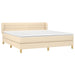 Pat continental cu saltea, crem, 180x200 cm, textil - WALTI WALTI