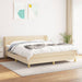 Pat continental cu saltea, crem, 180x200 cm, textil - WALTI WALTI