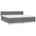Pat box spring cu saltea, gri închis, 200x200 cm, textil - WALTI WALTI