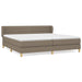 Pat box spring cu saltea, gri taupe, 200x200 cm, textil - WALTI WALTI