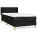 Pat box spring cu saltea, negru, 80x200 cm, textil - WALTI WALTI