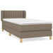 Pat box spring cu saltea, gri taupe, 90x190 cm, textil - WALTI WALTI