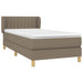 Pat box spring cu saltea, gri taupe, 90x190 cm, textil - WALTI WALTI