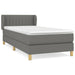 Pat box spring cu saltea, gri închis, 90x200 cm, textil - WALTI WALTI