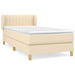Pat box spring cu saltea, crem, 90x200 cm, textil - WALTI WALTI