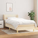 Pat box spring cu saltea, crem, 90x200 cm, textil - WALTI WALTI